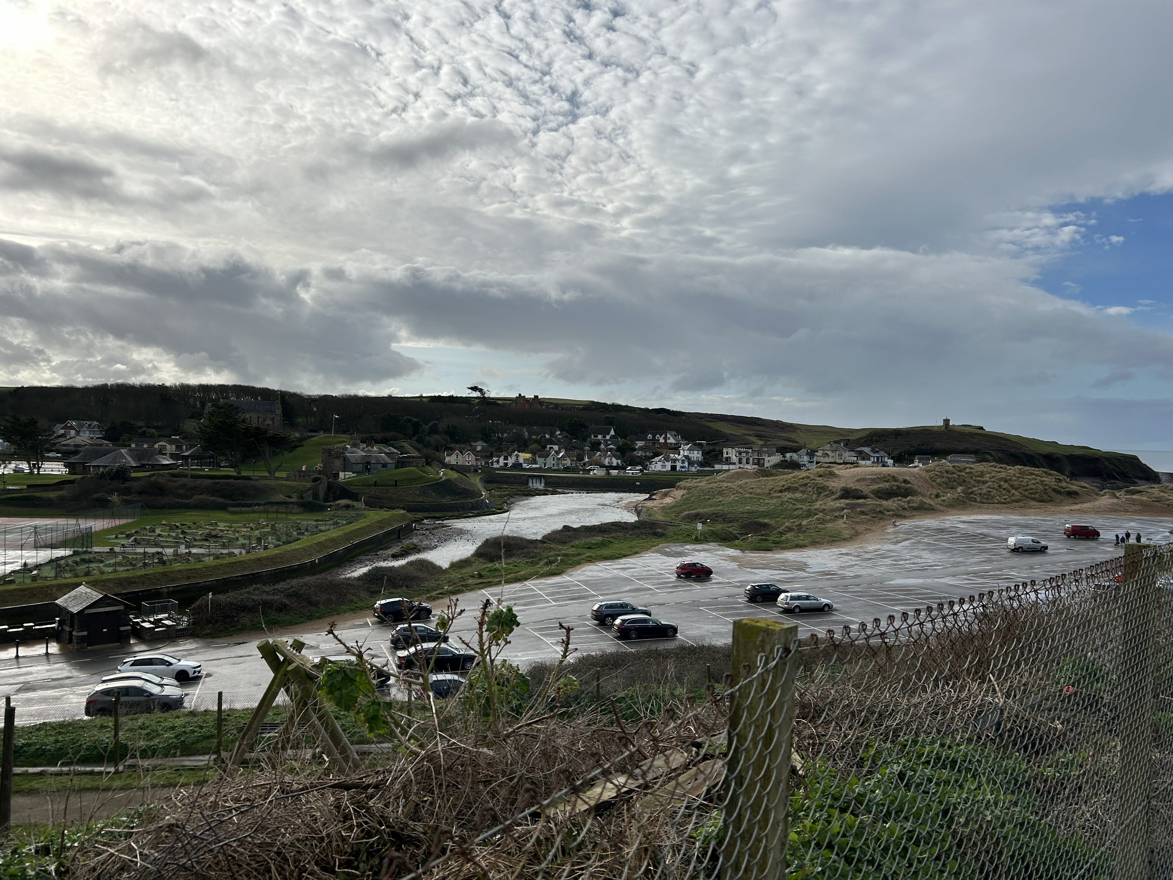 Narrowing beach